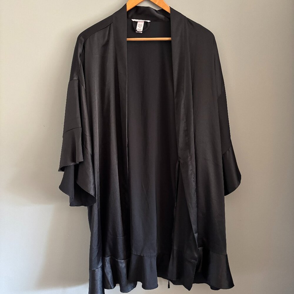Black Satin Victoria's Secret Robe